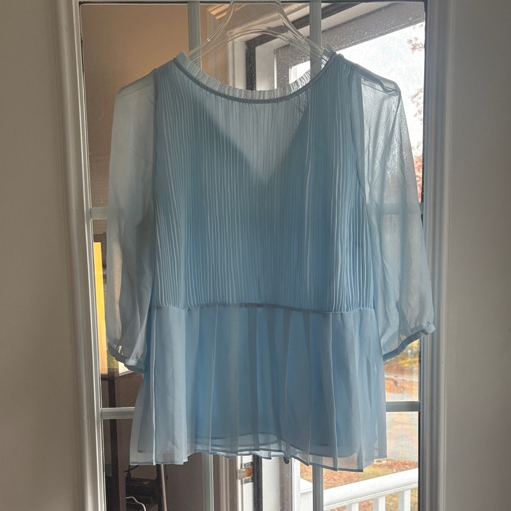 Ted Baker Light Blue Sheer Blouse